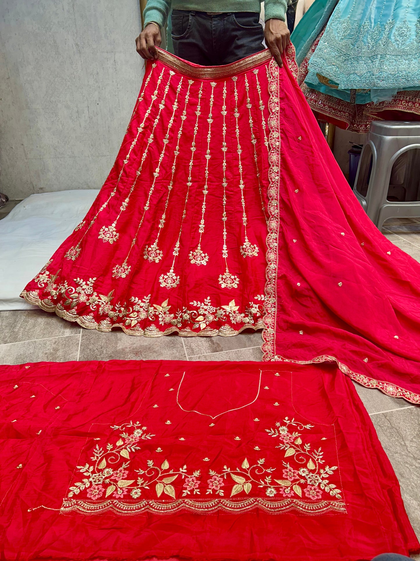 Lovely red pink Lehenga