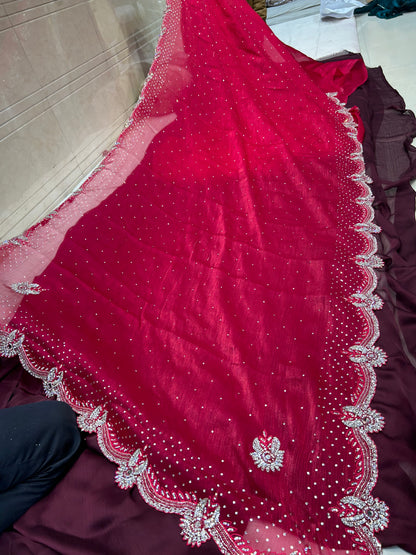 Beautiful red saree