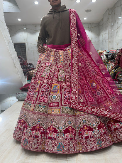 Lehenga de diseñador en color rosa ❤️