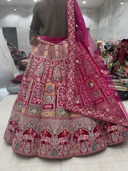 Lehenga de diseñador en color rosa ❤️