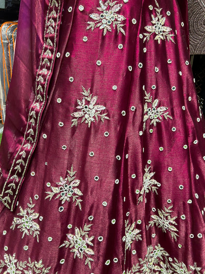 Delightful violet lehenga