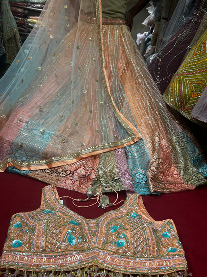 Fantastic Multi Colour Kali Lehenga