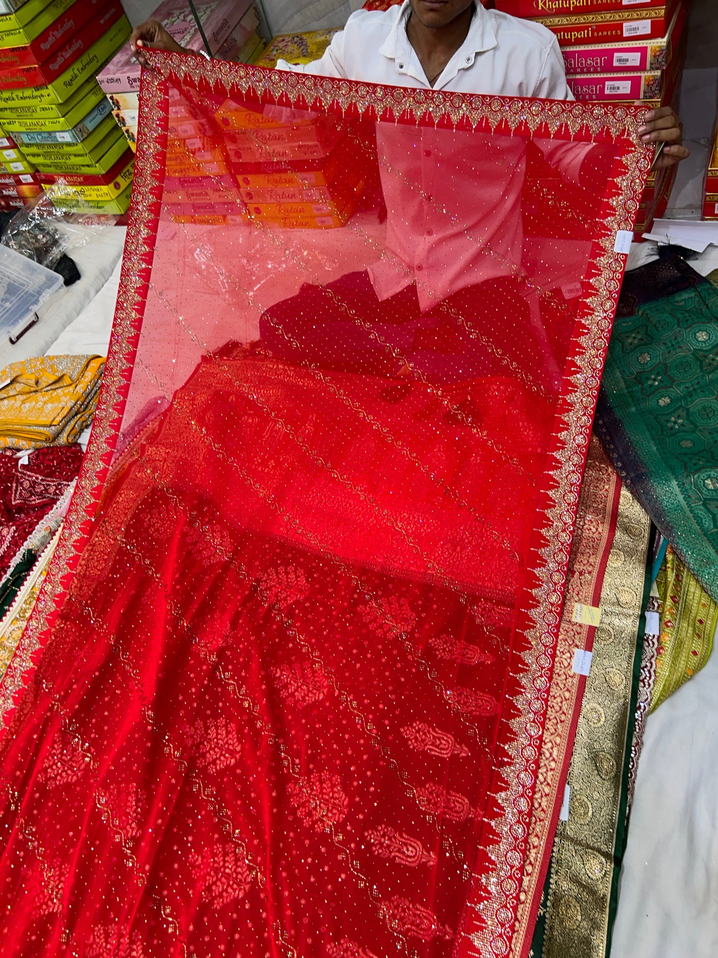 Pretty Red Saree