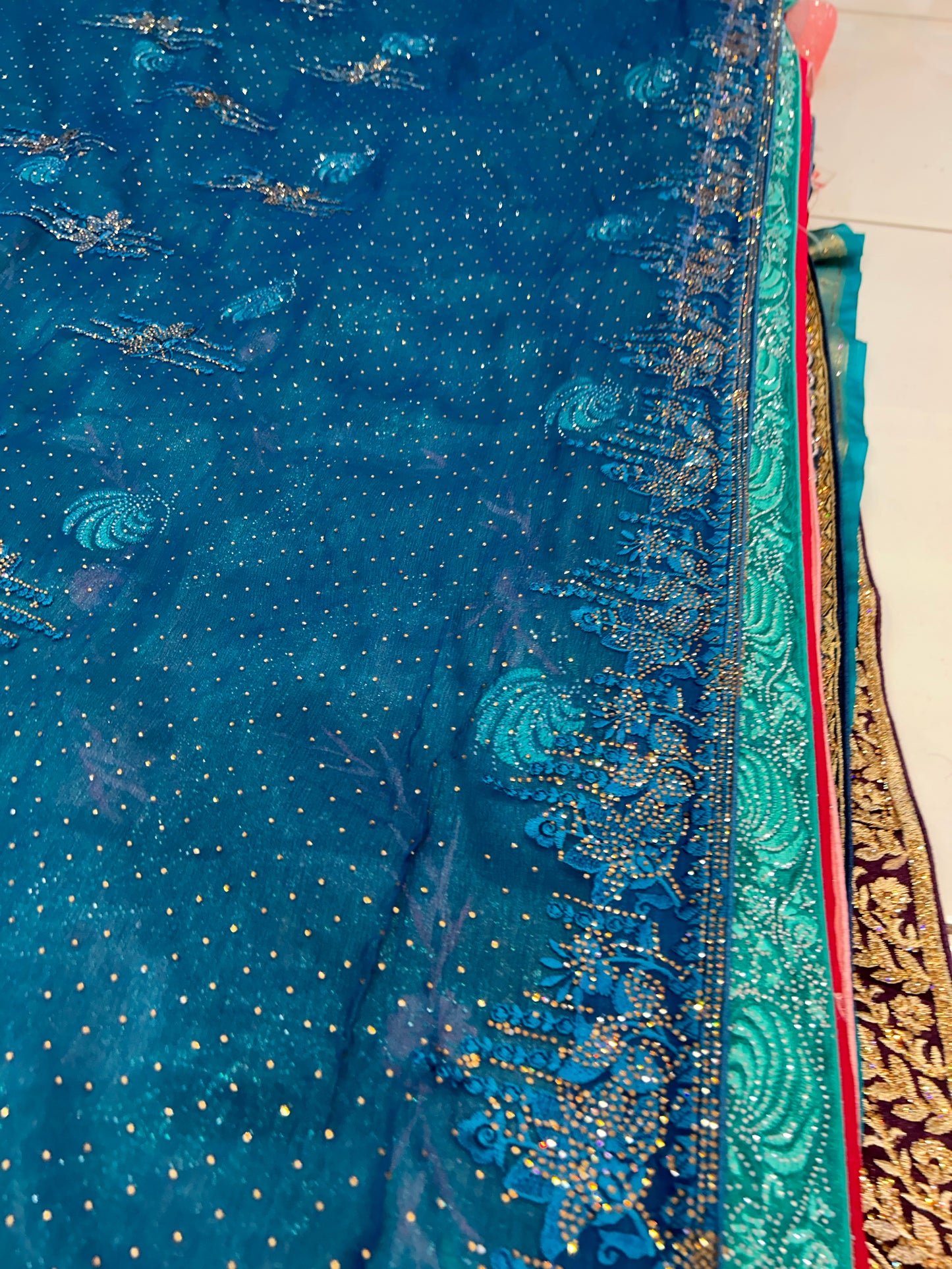 Beautiful blue saree