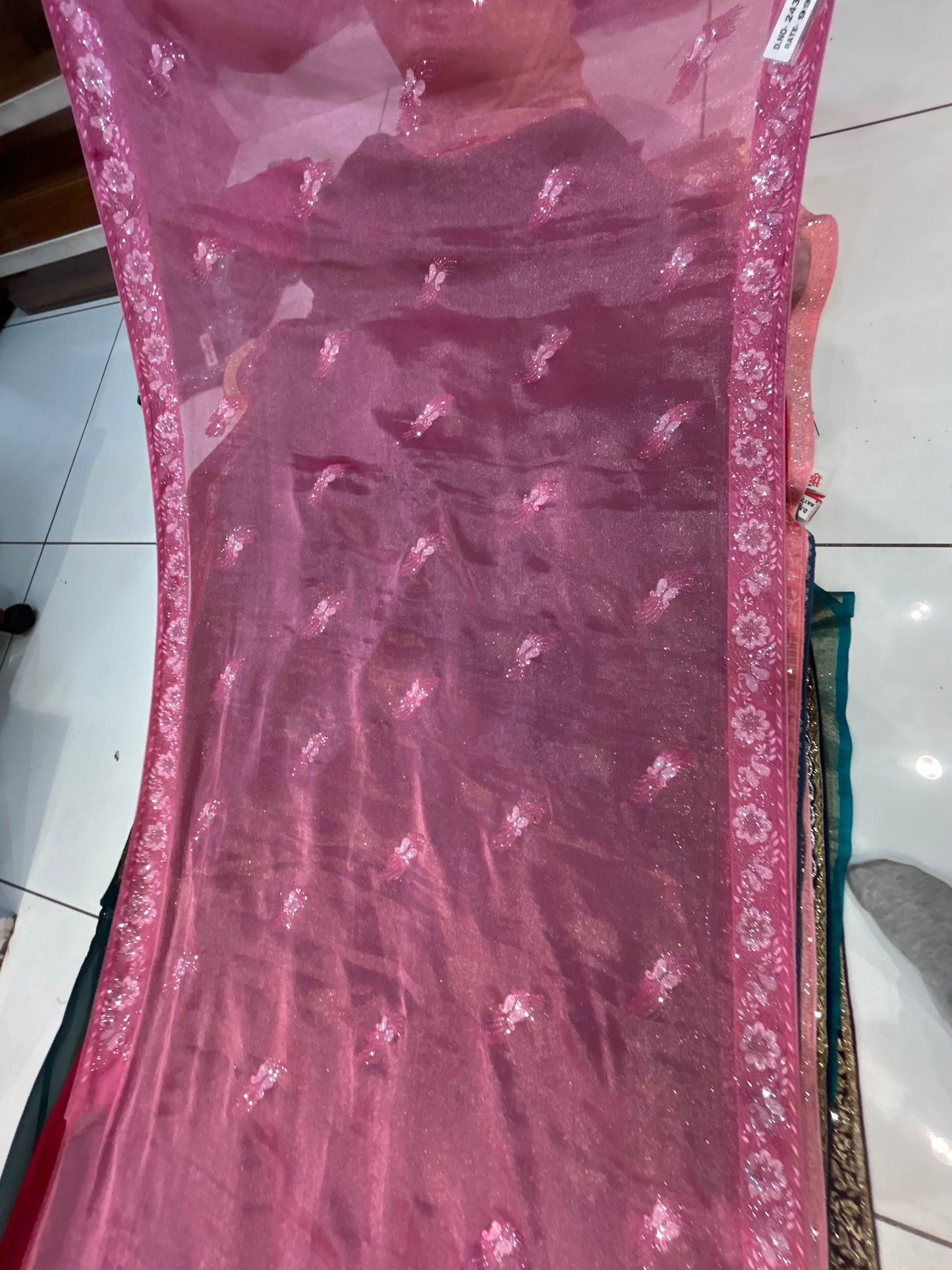 Baby pink lovely saree