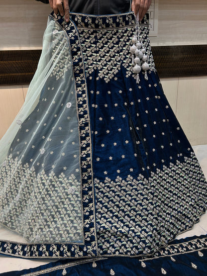 Cute navy blue lehenga