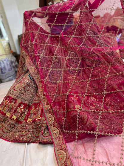 Majestic Hand Work doli barat bridal lehenga