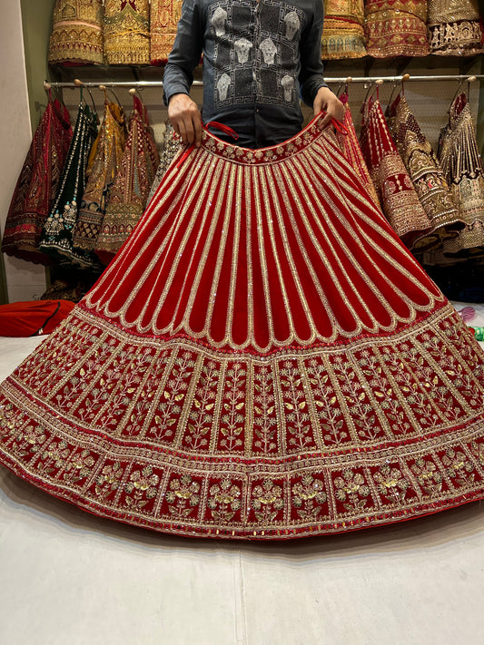 Increíble lehenga roja