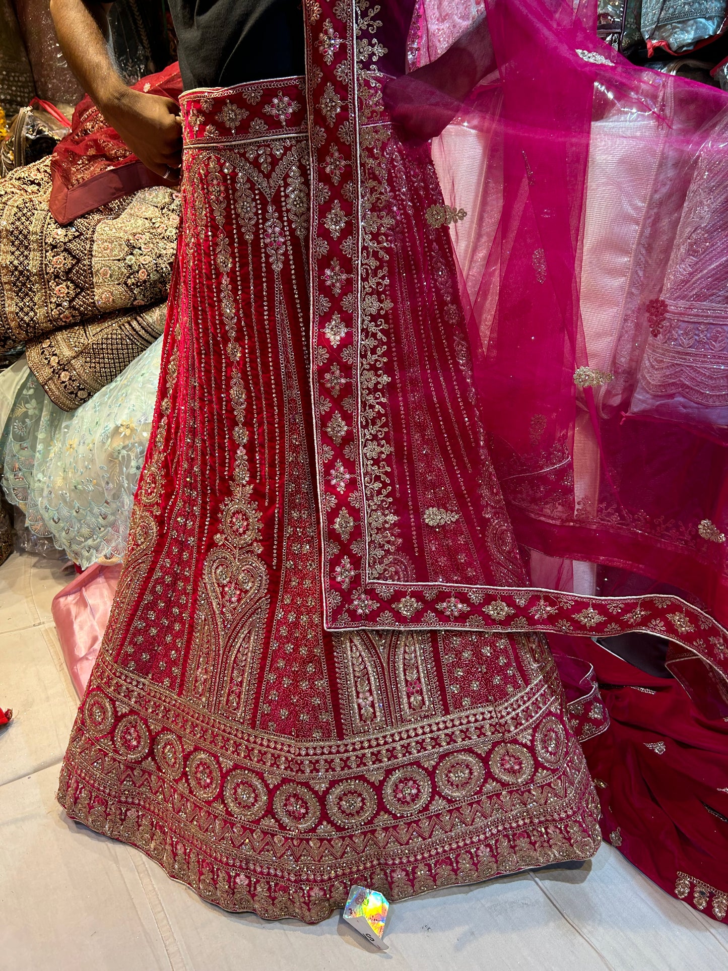 Stunning pink bridal Lehenga