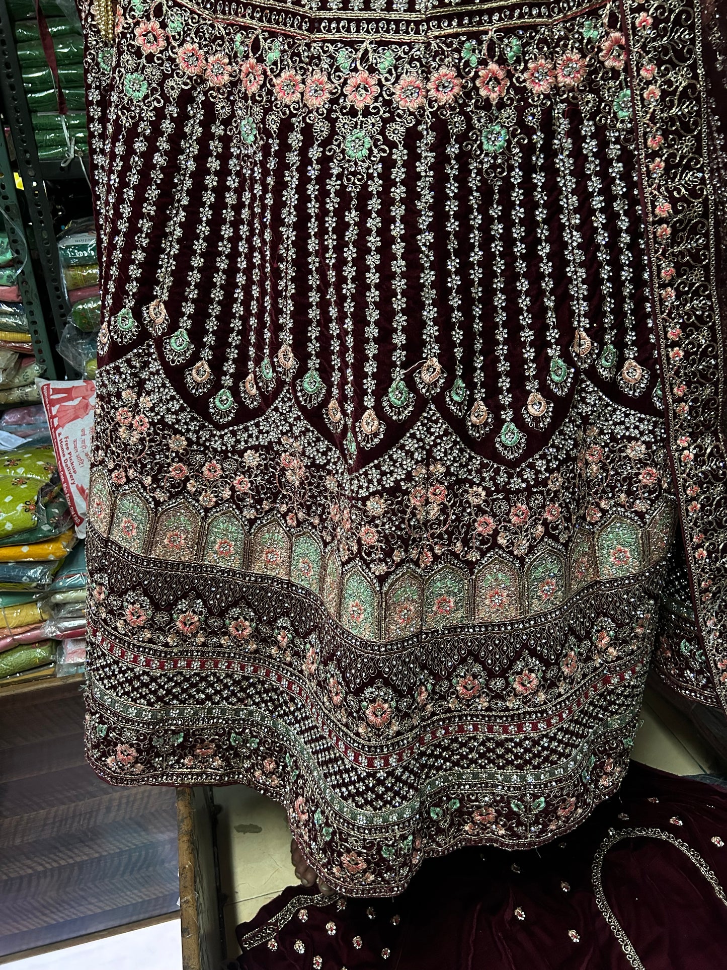 Designer maroon  lehenga Chandni Chowk Delhi