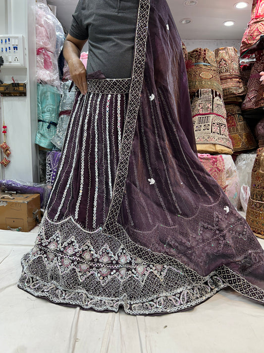 Gorgeous purple violet Lehenga