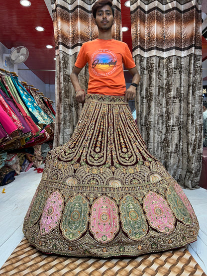 Superb maroon Lehenga