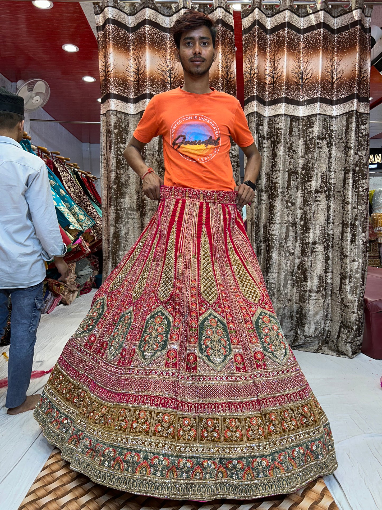 Fabulosa lehenga rosa