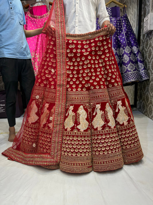 Preciosa lehenga roja