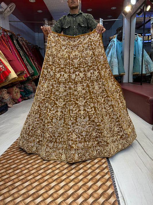 Fabuloso Lehenga de mostaza