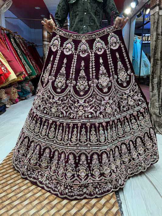 hotstar maroon Lehenga