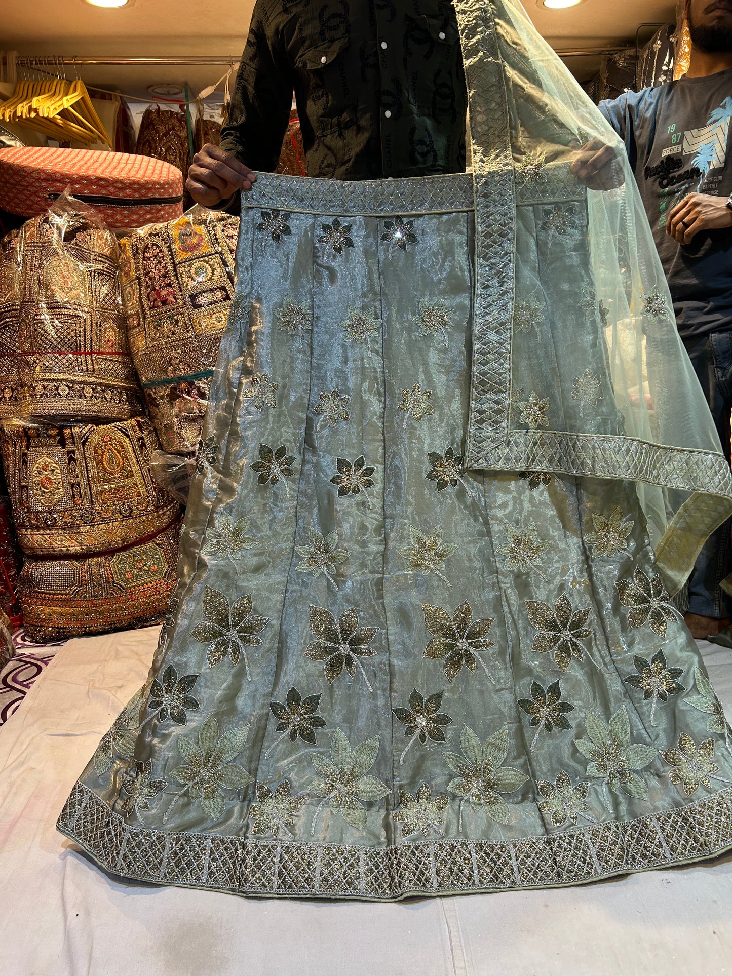 Suparb Sky blue Lehenga