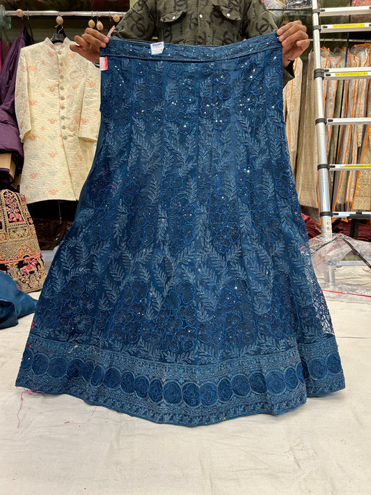 Lehenga azul extraordinaria