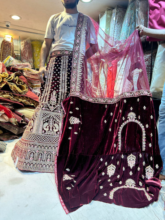 Stunning maroon Lehenga ˜