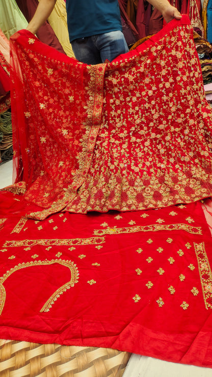 Rolling Red Bridal LEHENGA