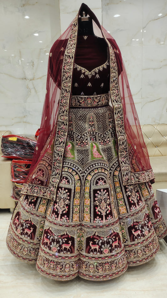 Fabulous Figure concept maroon Lehenga