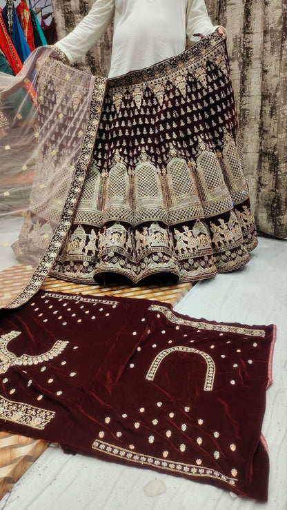 Maroon Bridal Lehenga