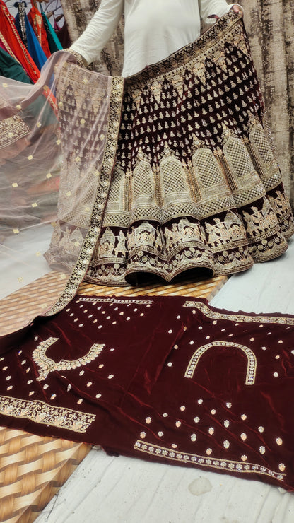 Maroon Bridal Lehenga