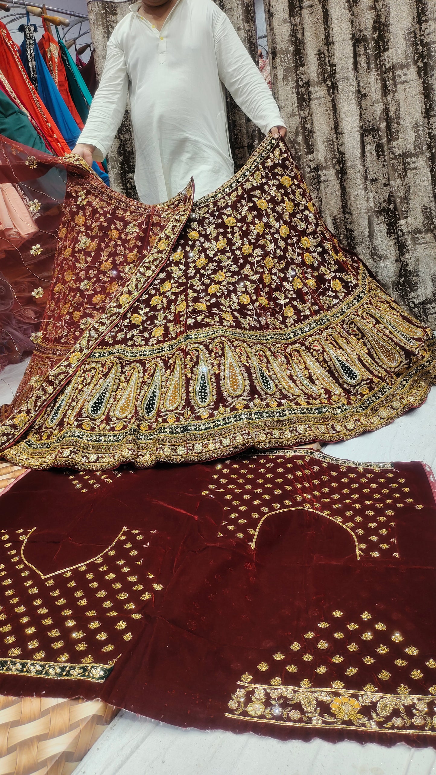 Maroon Bridal Lehenga