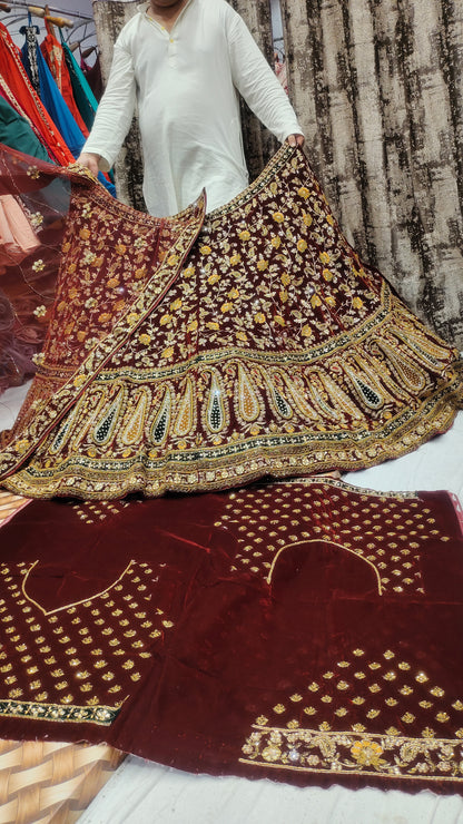 Maroon Bridal Lehenga