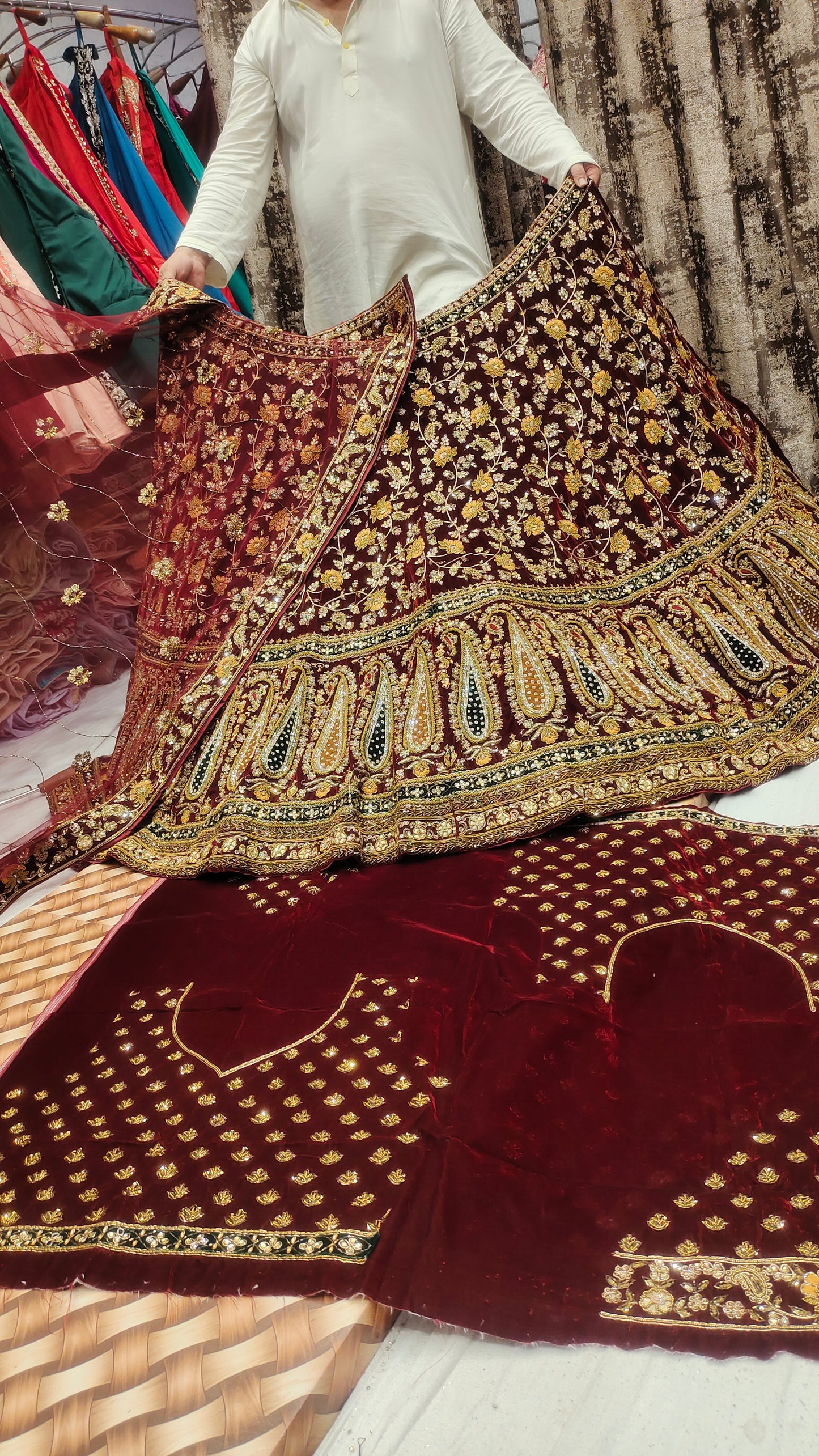 Maroon Bridal Lehenga