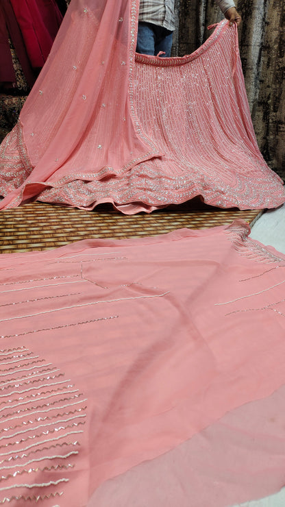 Fusional Pink Lehenga