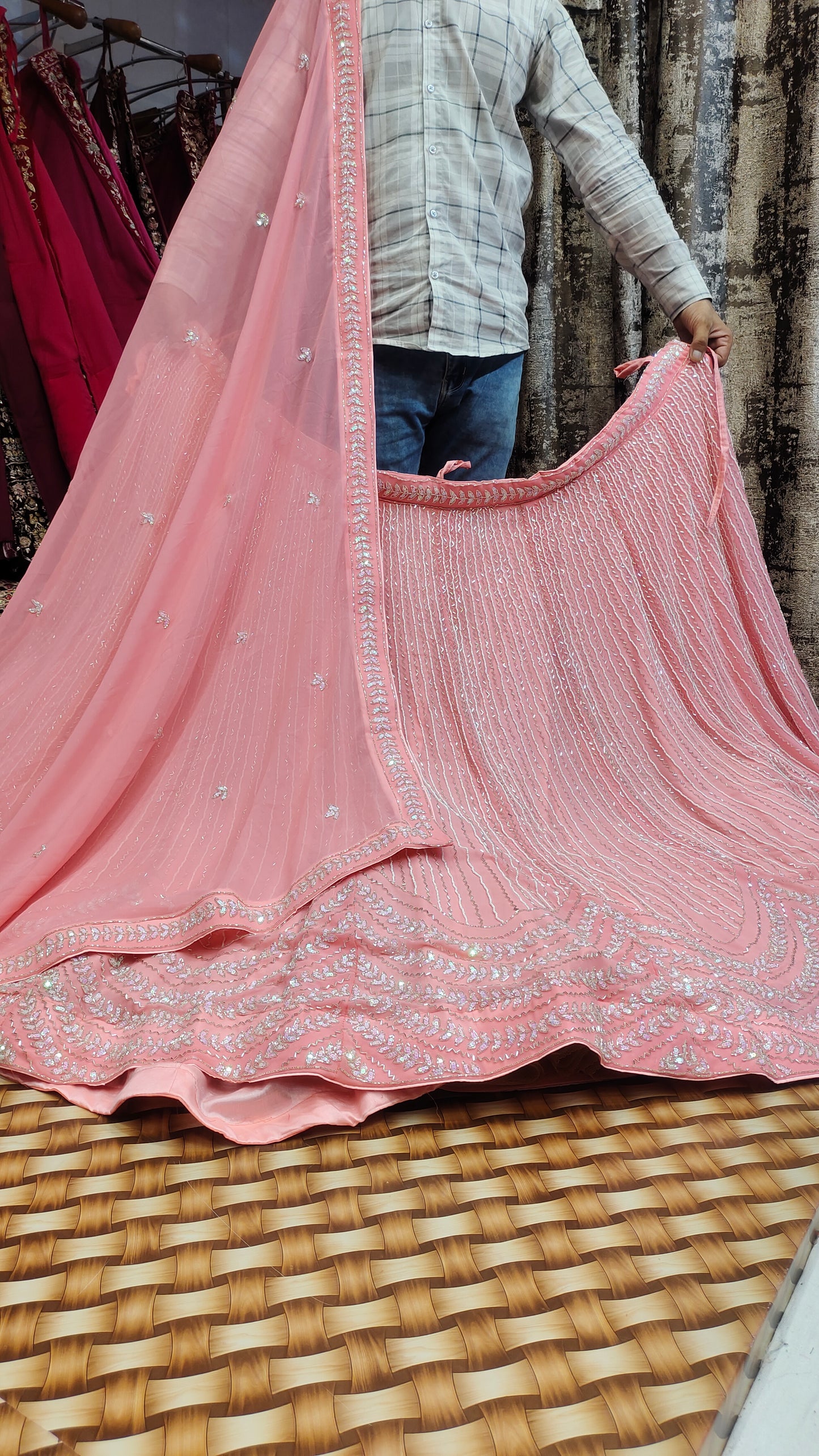 Fusional Pink Lehenga