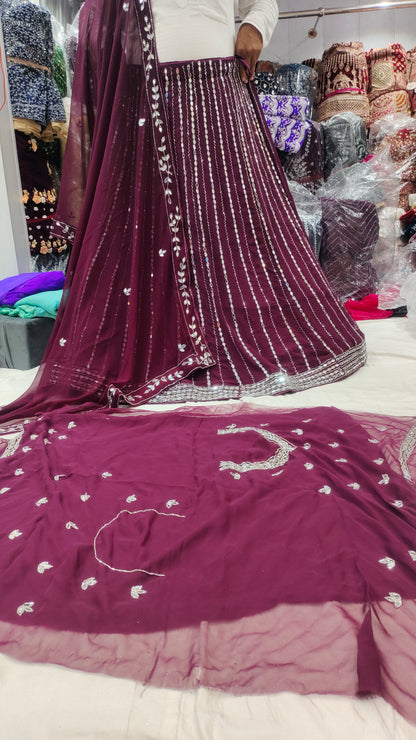 Violet purple Lehenga