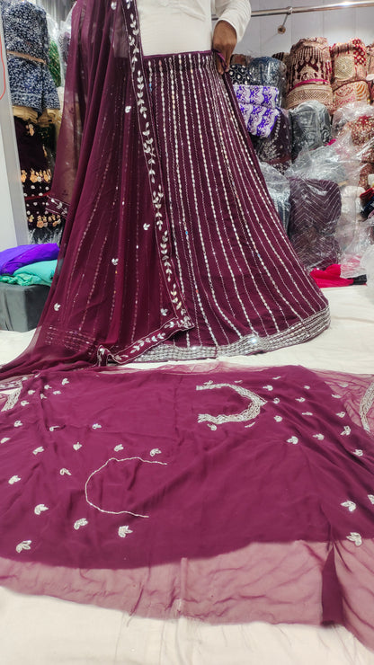 Violet purple Lehenga