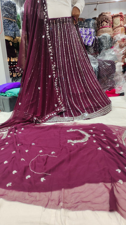 Violet purple Lehenga