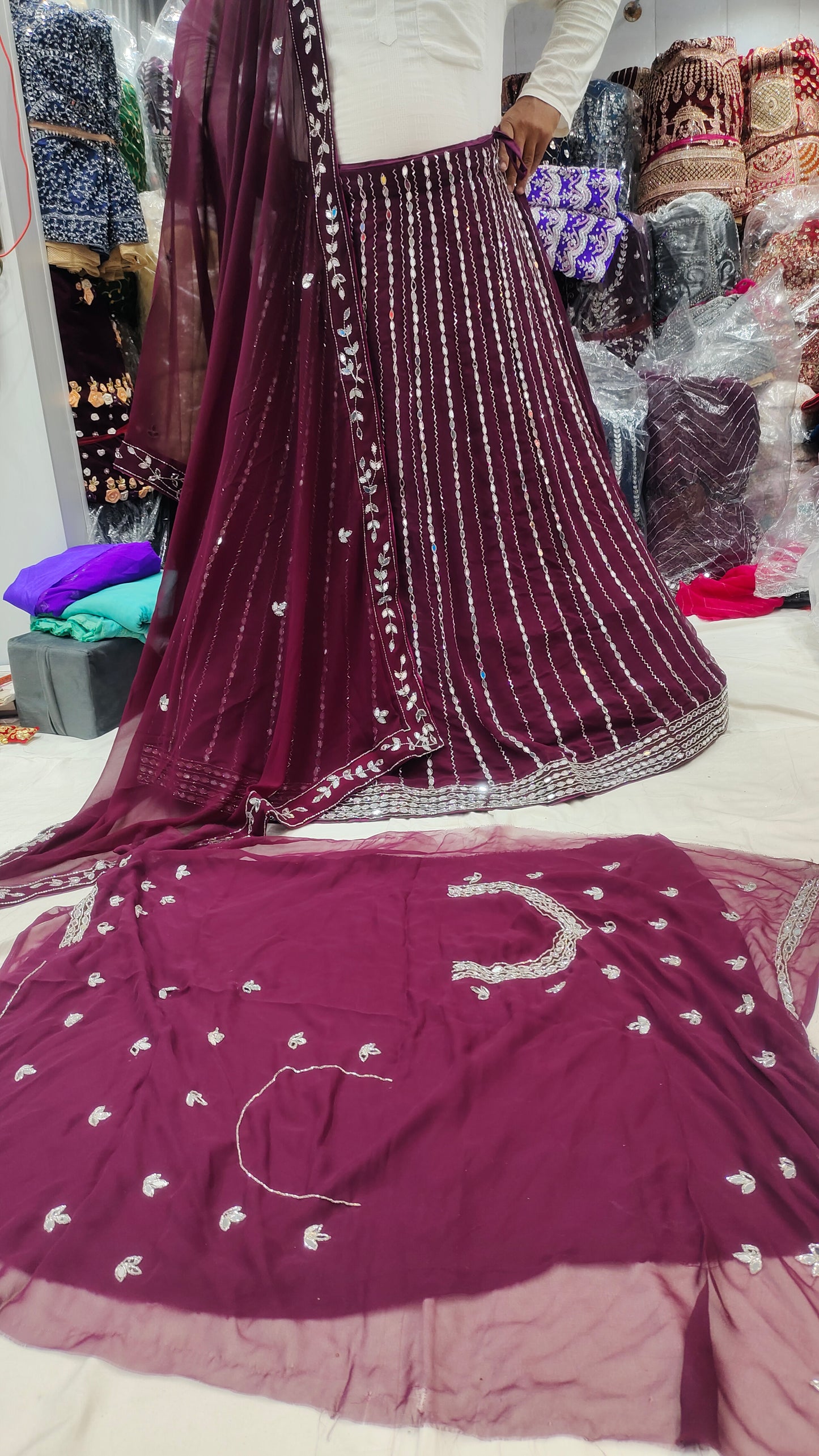 Violet purple Lehenga