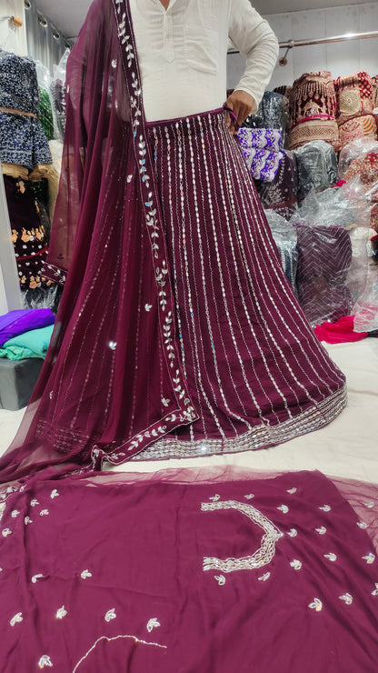 Violet purple Lehenga