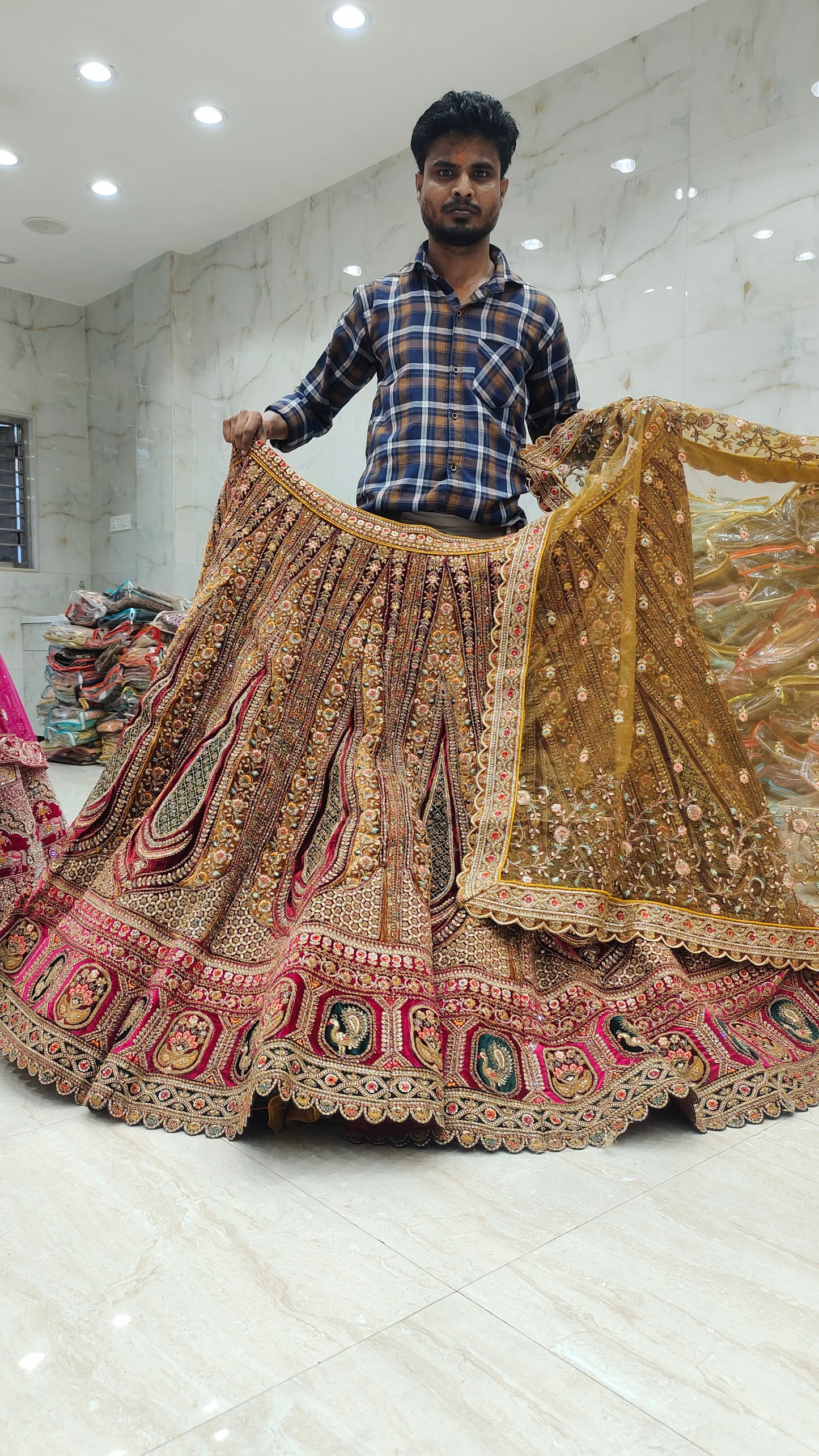 Heavy Bridal Royal Rajwada Lehenga