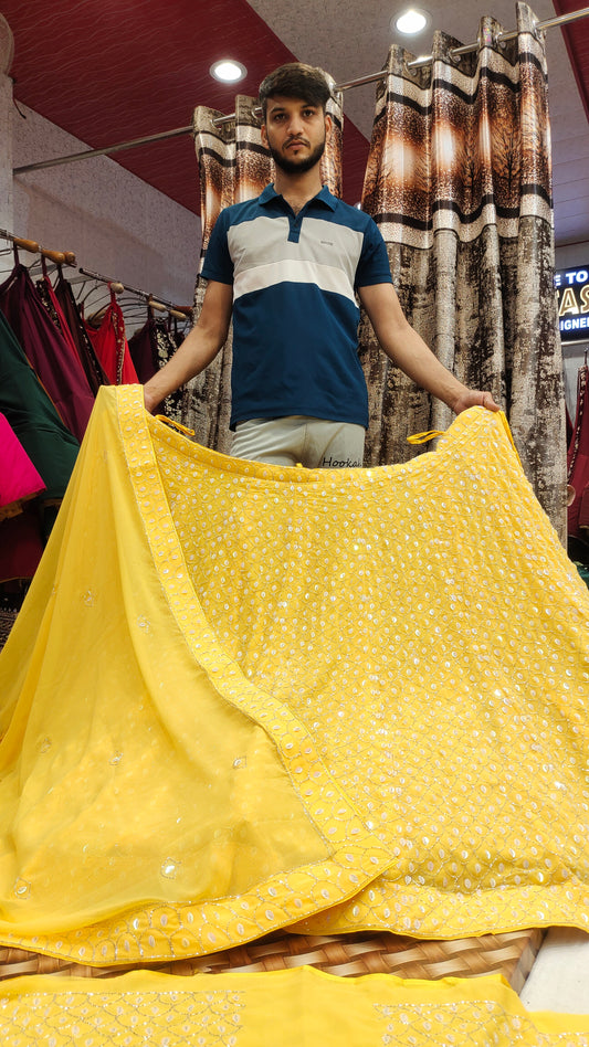 Lehenga de mehendi de haldi