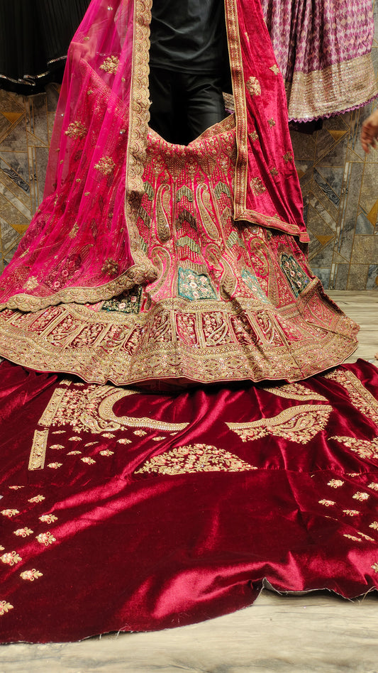 LEHENGA DE NOVIA ROJA