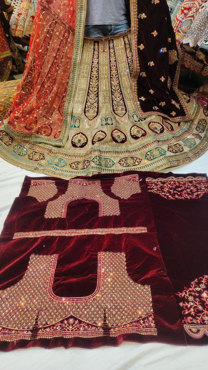 Maroon Bridal Lehenga