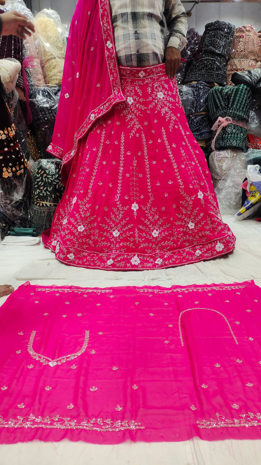 LEHENGA rosa espectacular