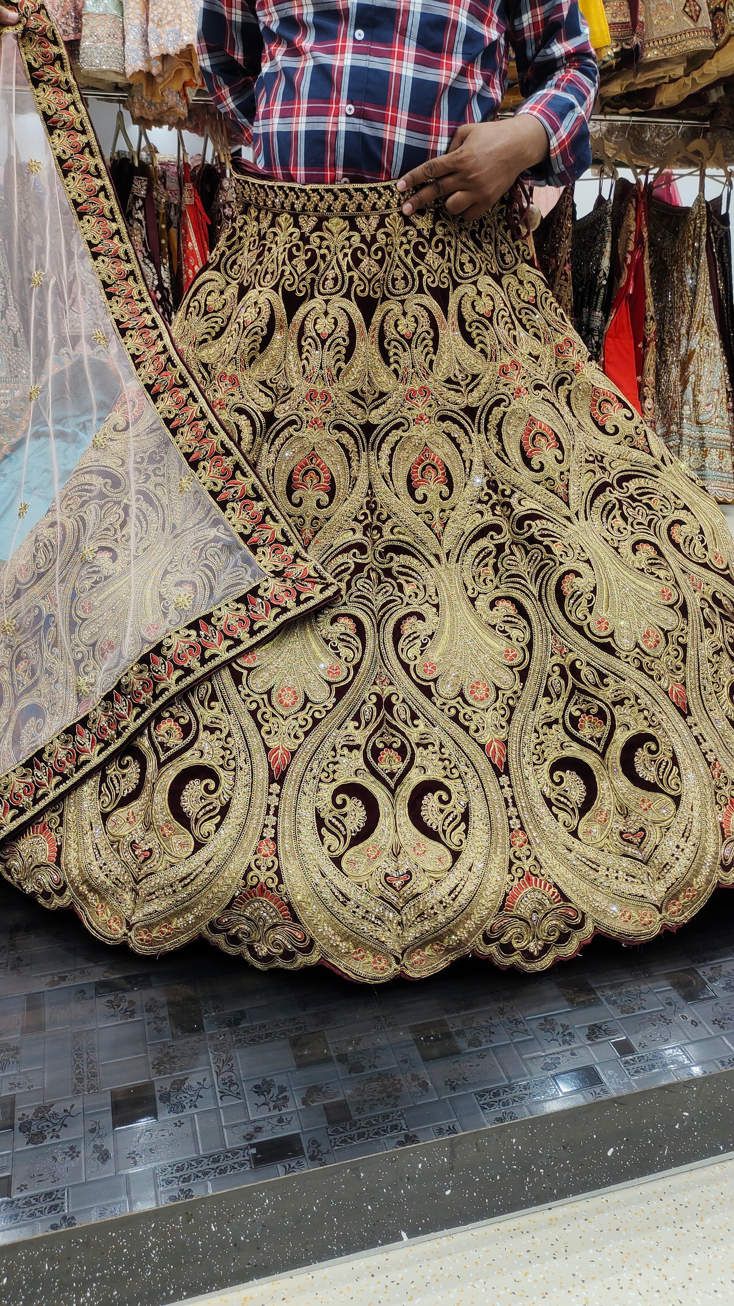 Beautiful Maroon Lehenga