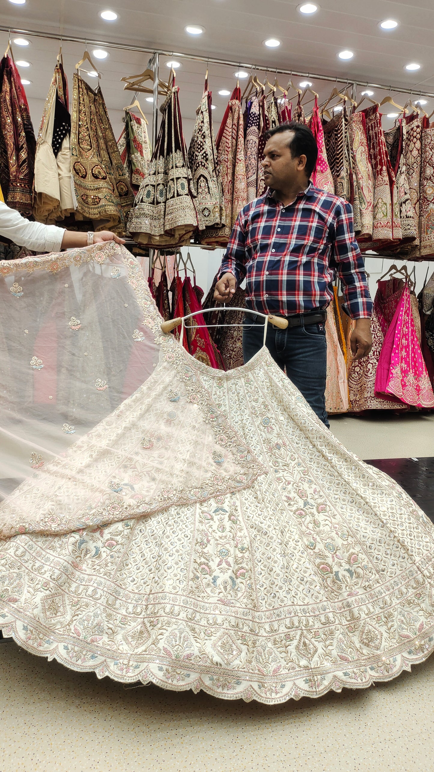 White Ball Bridal Lehenga