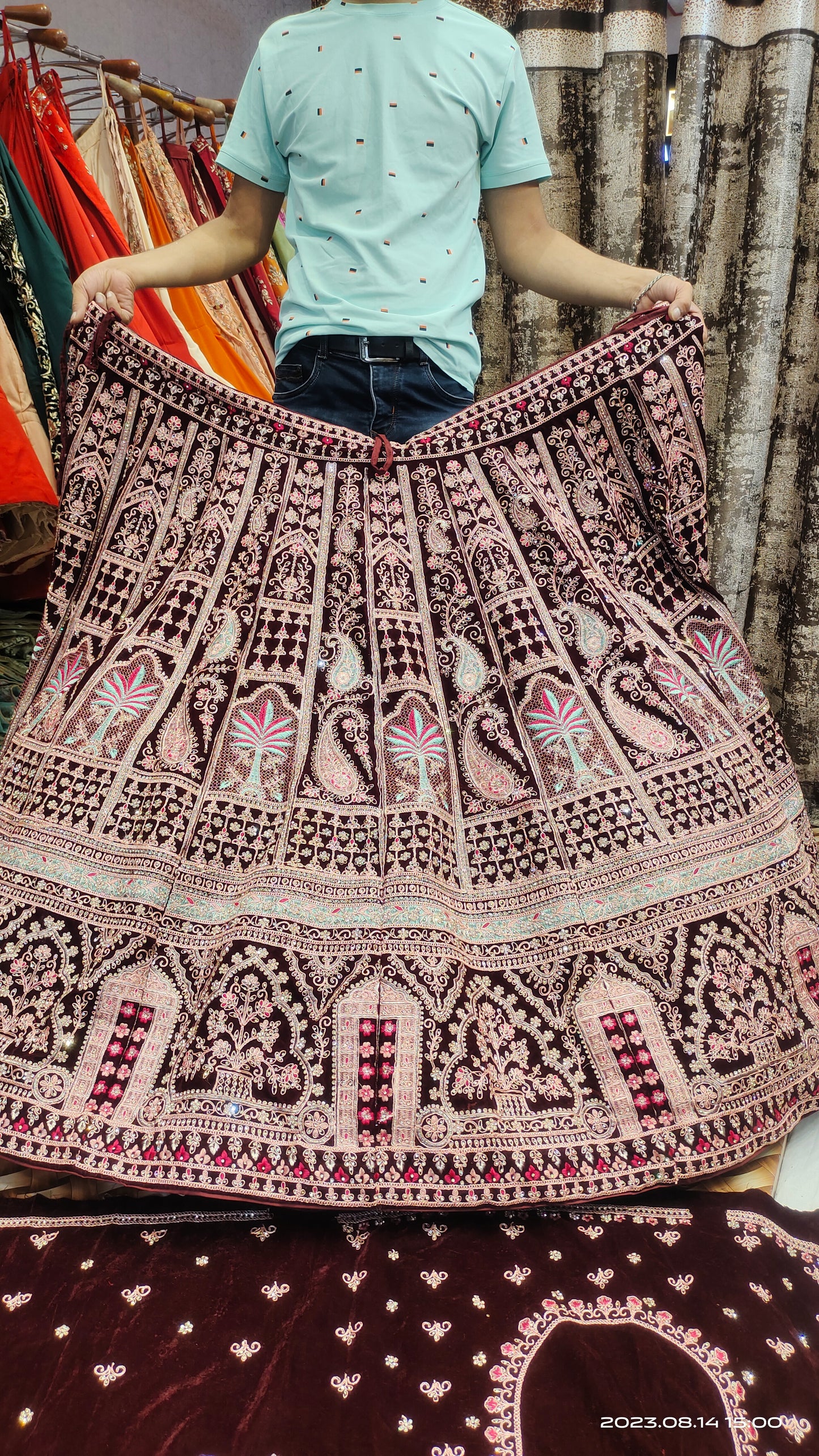 Maroon Bridal  LEHENGA