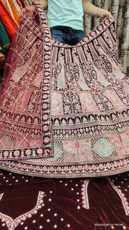 Maroon Bridal LEHENGA