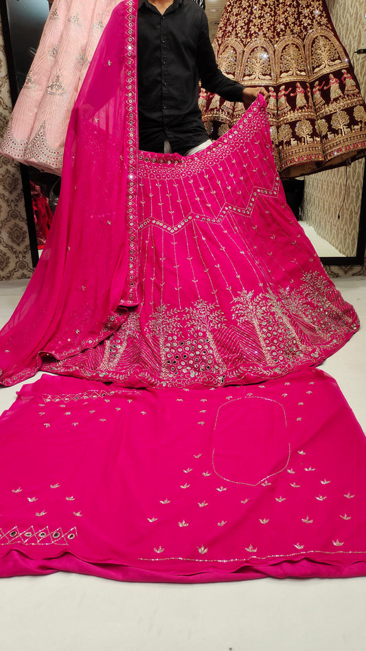 Increíble LEHENGA rosa