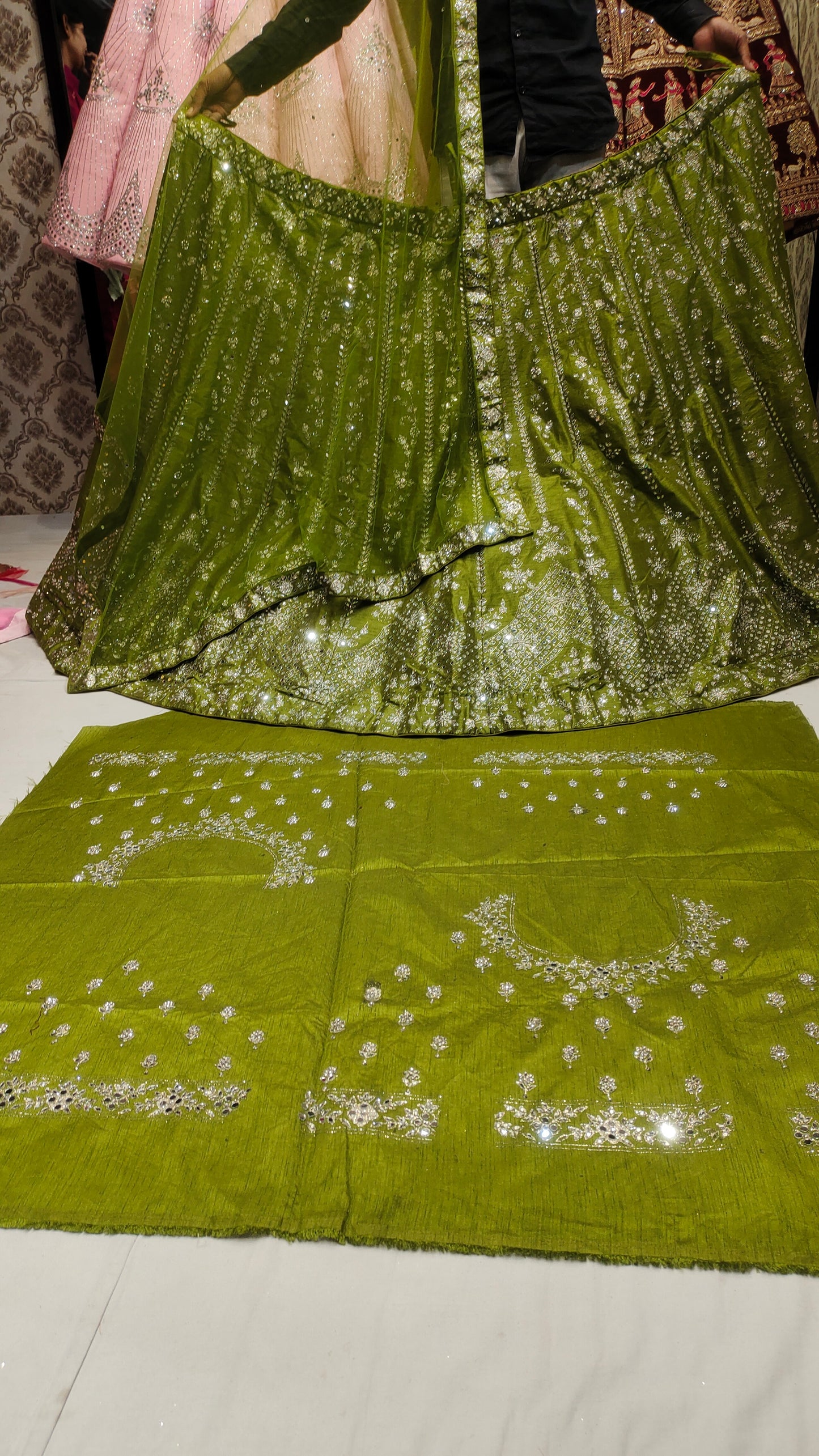 Beautiful MEHENDI GREEN LEHENGA