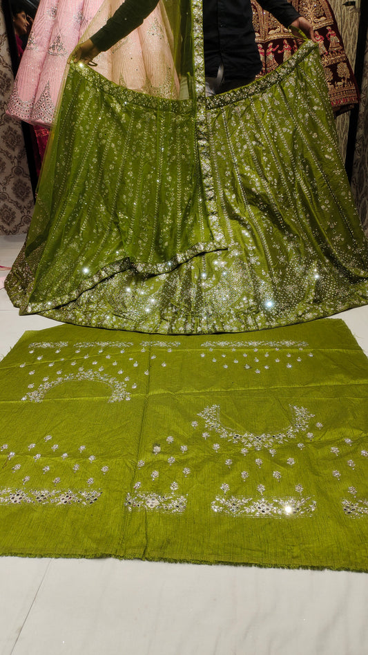 Beautiful MEHENDI GREEN LEHENGA