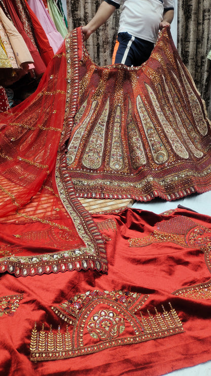 Heavy Bridal Maroon Lehenga